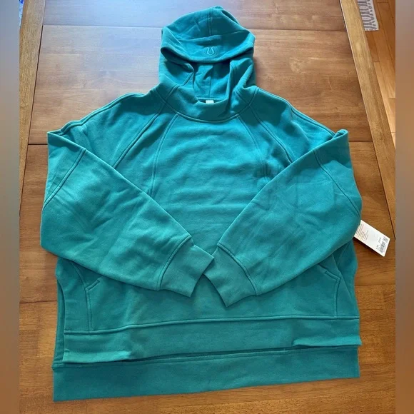 NWT Lululemon Scuba Oversized Side-Slit Hoodie – Teal Lagoon – Size XL/XXL - Picture 8 of 12